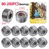 200pcs High Speed Bearing Miniature 685ZZ Axle Bearing Strong Load Capability Carbon Steel Replacement Power Transmission Parts