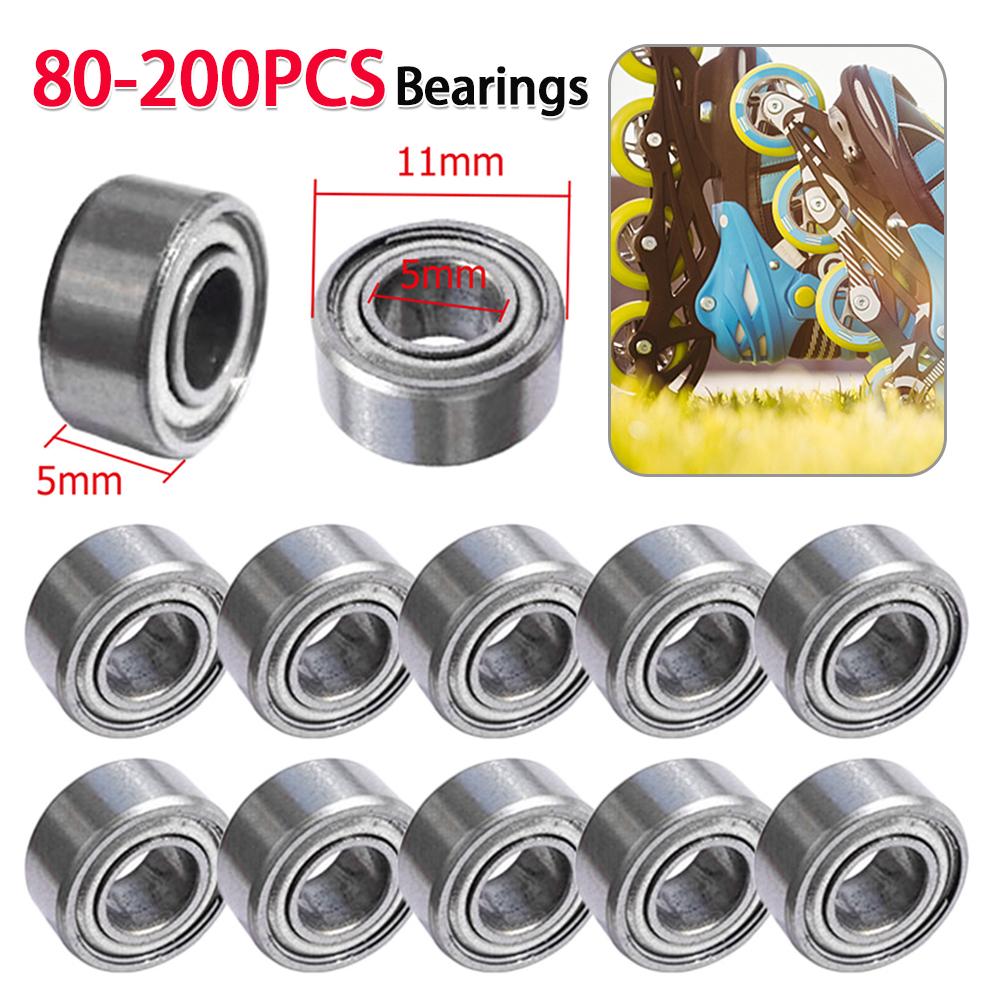 200pcs High Speed Bearing Miniature 685ZZ Axle Bearing Strong Load Capability Carbon Steel Replacement Power Transmission Parts