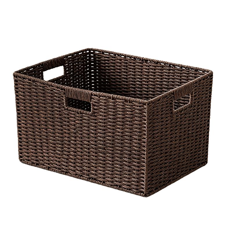 Cesto Portatutto Intrecciato Multifunzione Contenitore Organizer di Grande Capacità con Manico per Casa Camera da Letto Organizzare Vestiti Asciugamani Articoli Vari