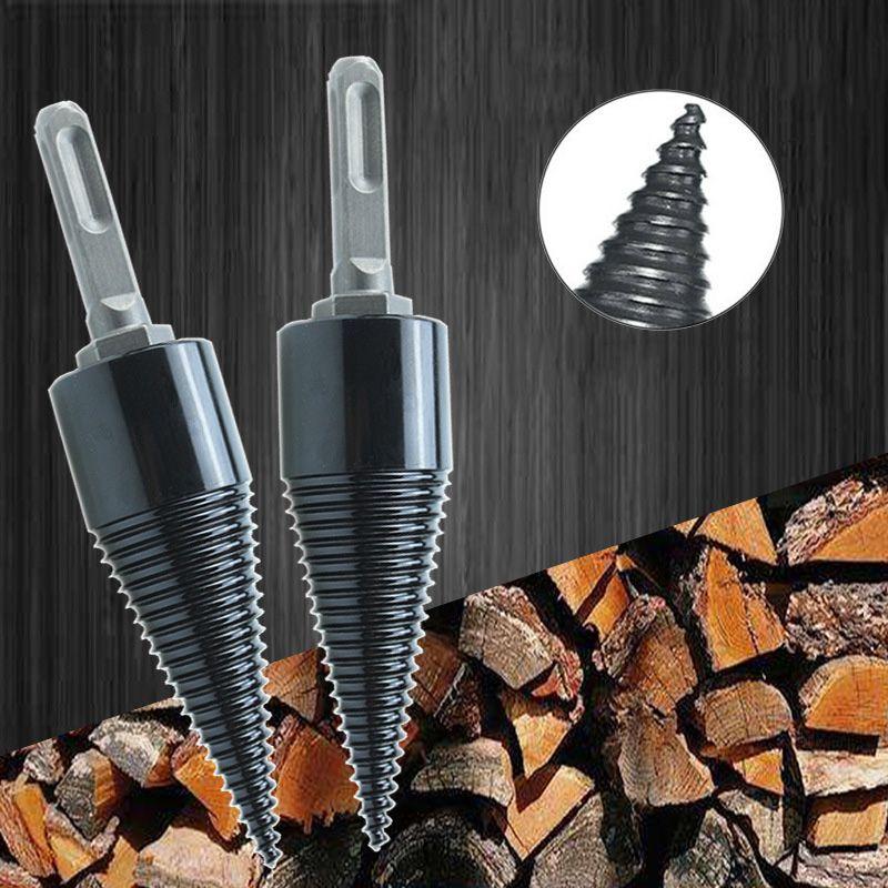Buy Hex Shank 3242mm Log Splitter Firewood Hammer Drill Bit Split Cone Wood Tool at affordable