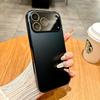 Frosted Plating Crystal Large Window Phone Case For iPhone 17 16 15 14 13 12 11 Pro Max 17ProMax Full Frame Bumper NonSlip Cover