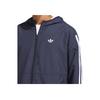 Adidas Originals Striped Logo Loose Long Sleeve Jacket Unisex Jacket Dark-Blue JC7591