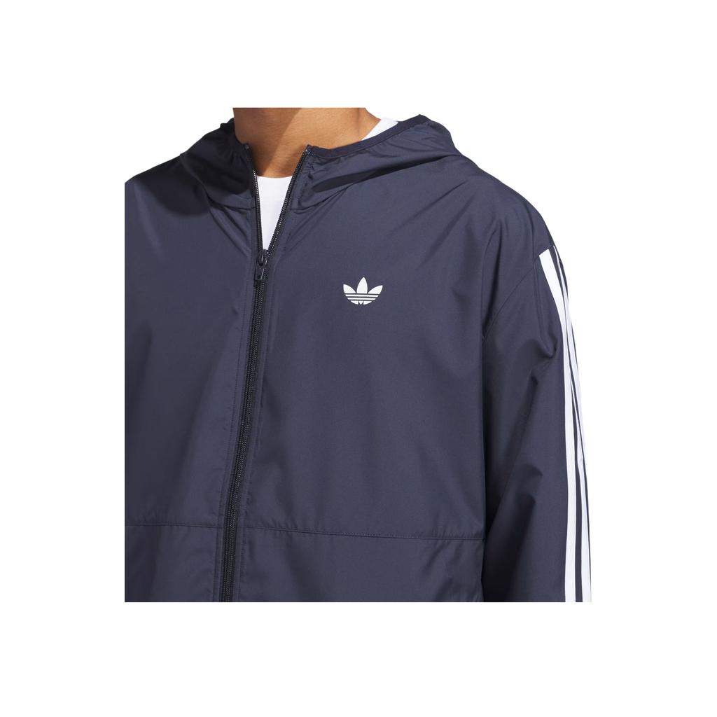 Adidas Originals Striped Logo Loose Long Sleeve Jacket Unisex Jacket Dark-Blue JC7591