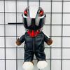 Motorcycle Doll Bear Helmet Model Motorcycle Pendant Doll Plush Doll Doll