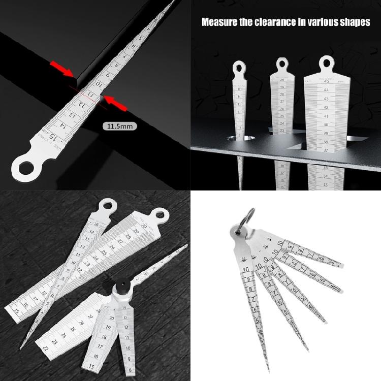6pcs High Accuracy Steel Gaps Gauges Lab Grade Gaps Measurement Tool for Machinery Maintenance & Technical Inspections