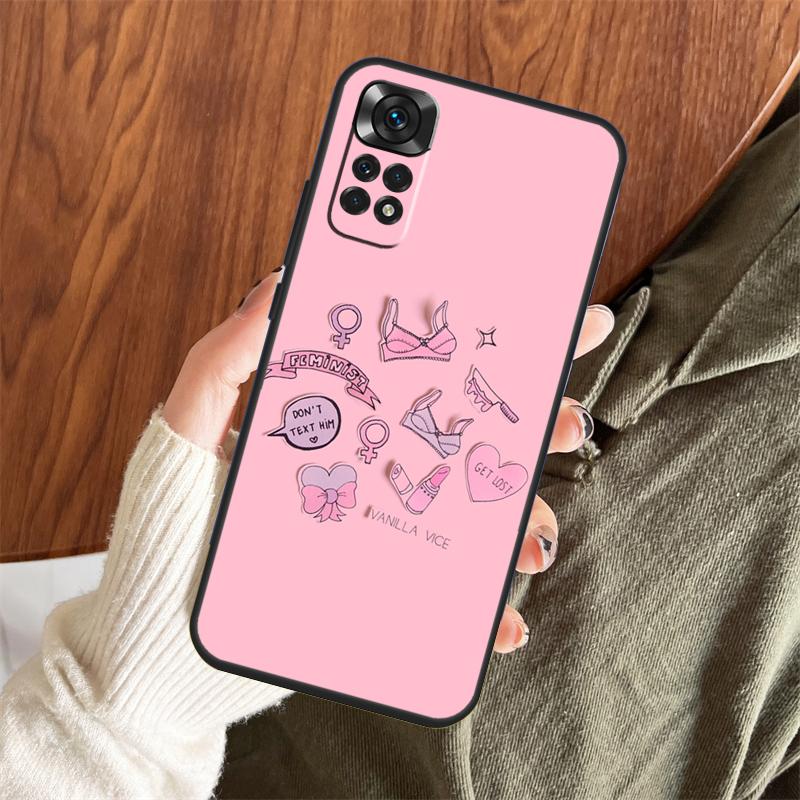 

Чехол с феминистским лозунгом Girl Power для Xiaomi Redmi Note 14 Pro 13 12 11 10 15 Pro Plus Redmi 15 C 13 10C 12C 13C 14C Redmi 15C 4G