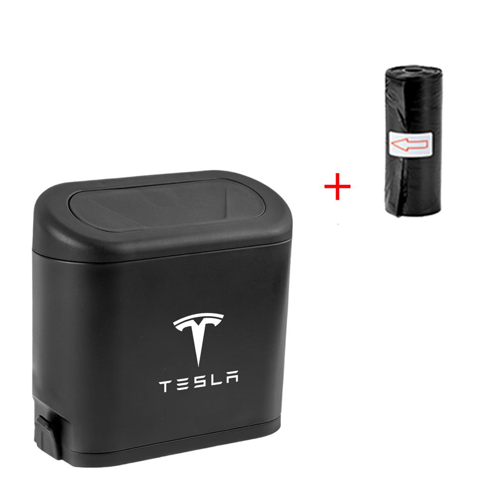 

Hanging Car Trash Can Storage Box Pressing Trash Can For Tesla Model 3 S X Y Roadster Coil Mod WYE Auto Valve Accessories