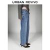 UR Women's Washed Slim Straight Cropped Jeans