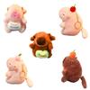 Rörlig Plysch Capybara Berlock Nyckelring Mjukt Gosedjur Prydnad Nyckelring Härliga Hängen för Plånbok Väska Ryggsäck Handväska