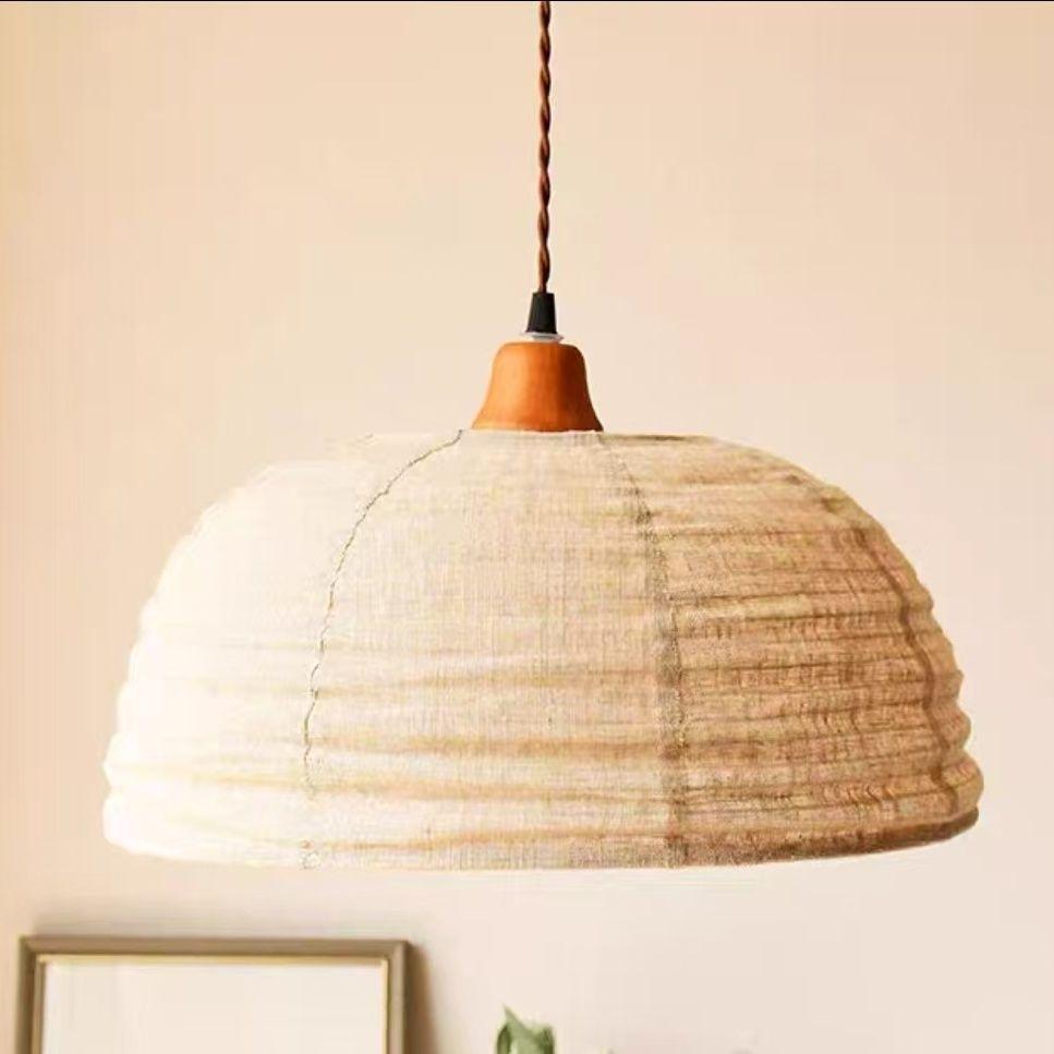 Přívěsné světlo z masivního dřeva ve stylu Wabi-sabi - Retro světlo šetrné k očím pro jídelny a bary