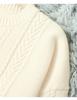 Bai Lu Style European Fashion White Jacquard Loose Knit Sweater for Women, Long Sleeve, Spring