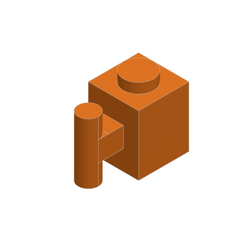 

Non-Toxic 10Pcs 2921 Modified 1 X 1 With Bar Handle Block Moc Color Compatible With Brick Diy Children S Toy Assembly 10PCS