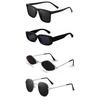 Sheomy Square Sunglasses For Men Unisex Set of 4 Goggles for Women Goggles Square Sunglasses Goggles for Women Black Sunglass Combo Unisex Sunglasses
