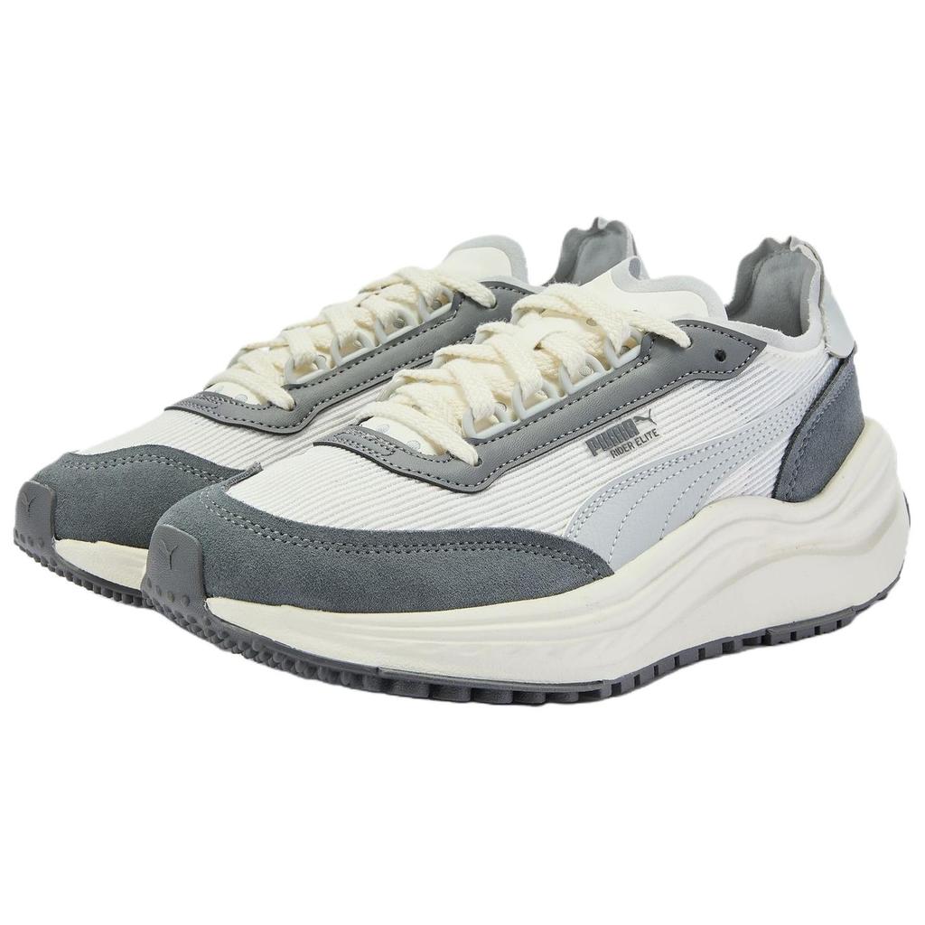 Puma Rider Elite Urban Core Comfortable Soft Support Low Top Lifestyle Casual Shoes Unisex Sneaker White Gray 404616-01