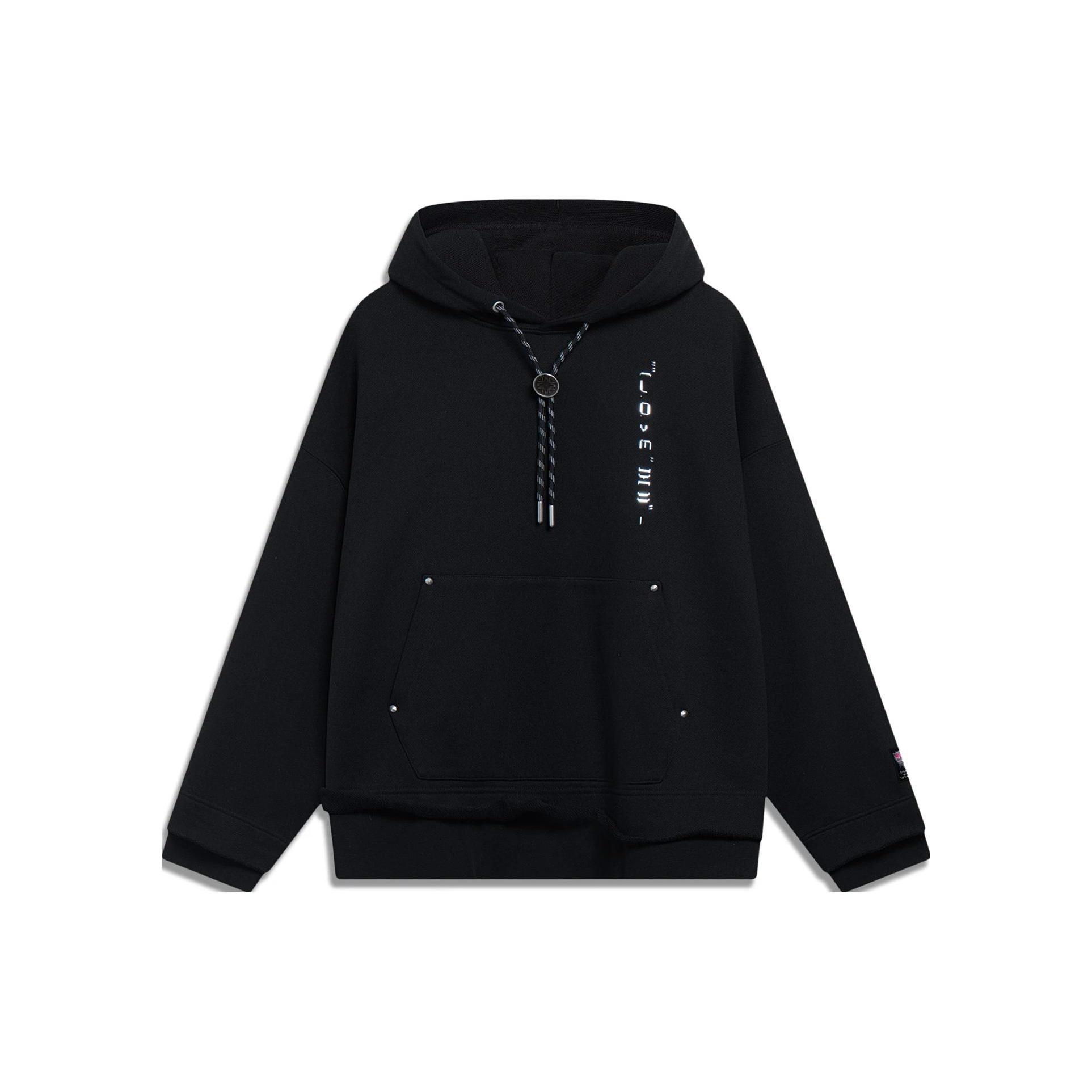 Li-Ning Graphic Hoodie Black Men s AWDT245-2 M