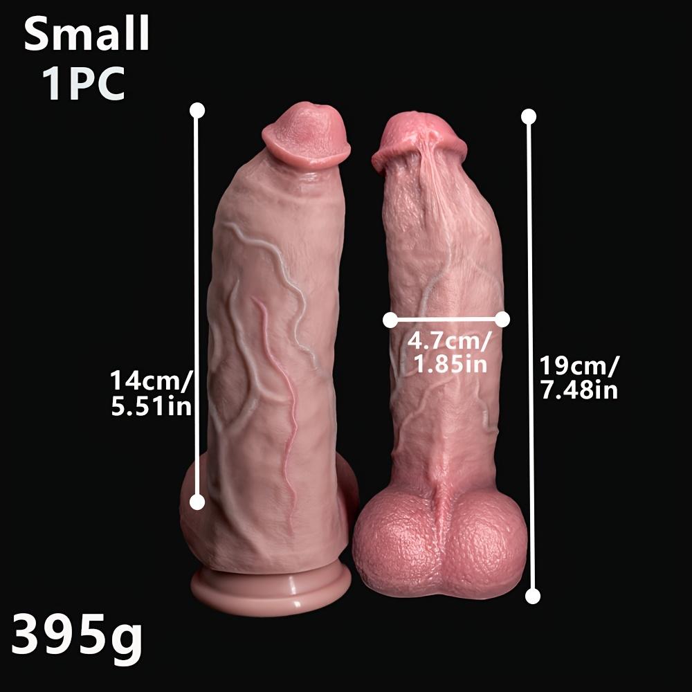 Realistic Vein Texture Silicone Dildo, Ultra Soft Liquid Silicone, Strong Suction Cup, Lifelike Skin Feel, Hands-Free Design, Multi-Size Collection
