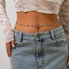Accessories ins Color Crystal Handmade Body Chain Women, Simple Single Layer Versatile Beach Waist Chain
