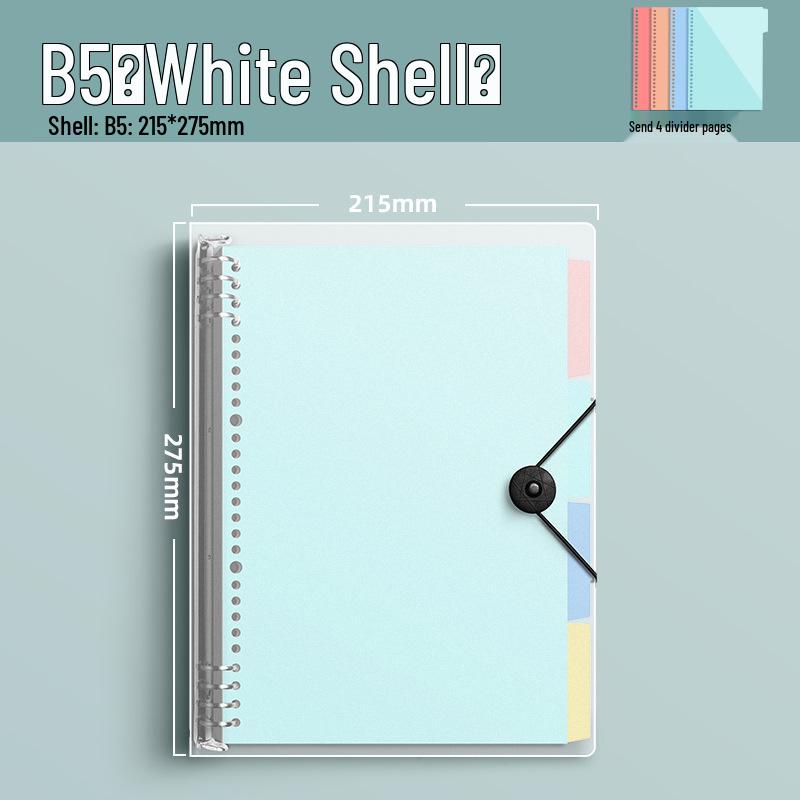 Comfort Grip Thick Ring Binder Notebook, B5/A4 Loose-Leaf Refill, Ideal for Junior High Students