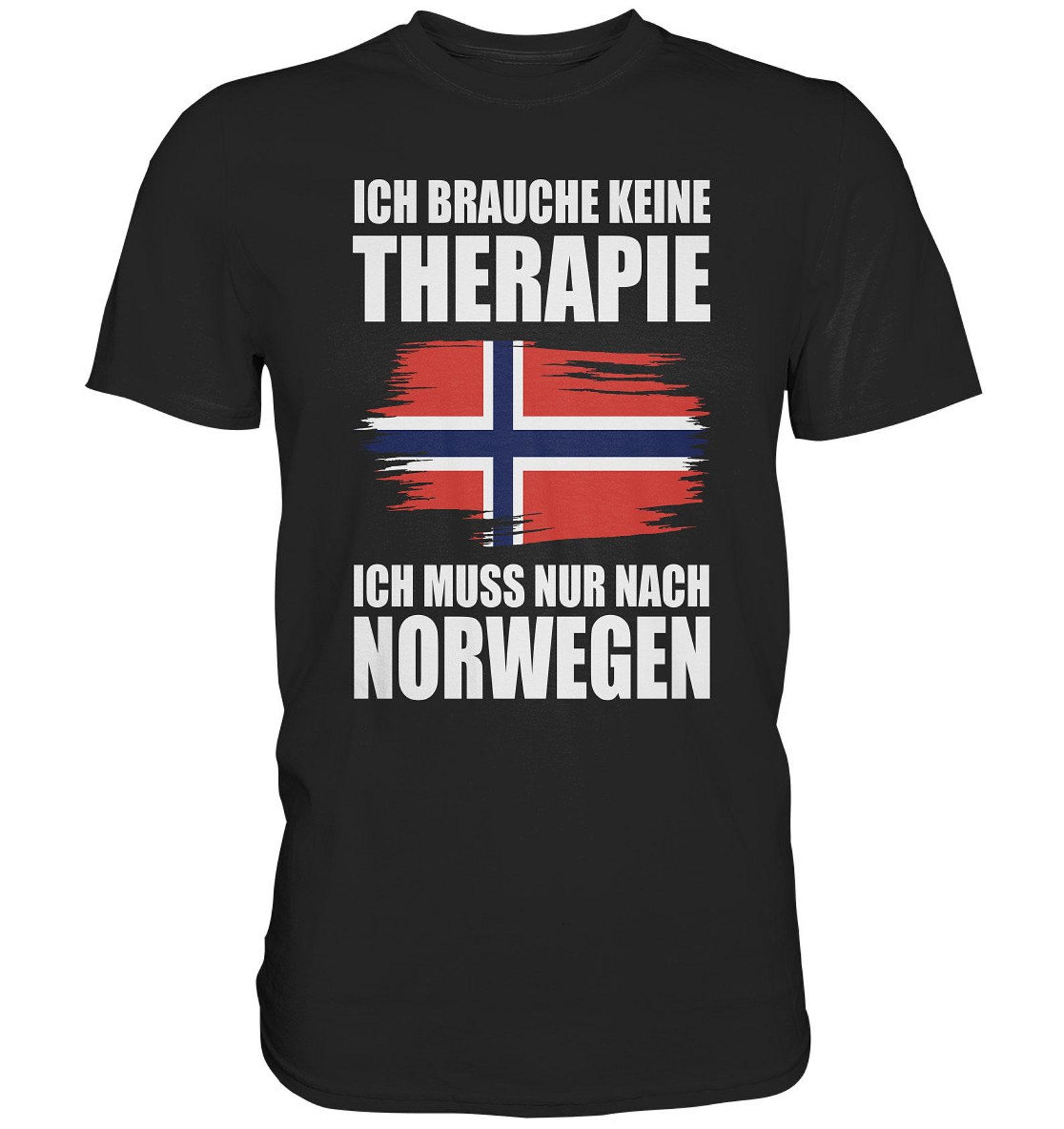 Norway Therapy T-Shirt Scandinavia Norwegian Flag Norwegian Gift Oslo - Premium Shirt 4XL