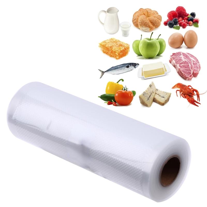1 Roll Thicker Kitchen Vacuum Sealing Bags Reusable Rolls Fresh-keeping Food Saver Refrigerator Storage Bag Packages for Freezing