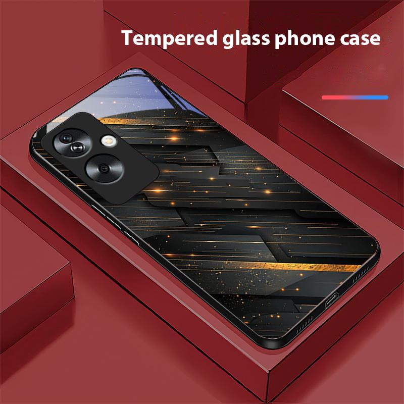 Meteor Zlatý korálek Pro Oppo A79 5G 58 78 74 60 4G Reno 11F Realme GT 6 11 Note 50 10 C55 X2 Tvrzené sklo Černý kryt na telefon