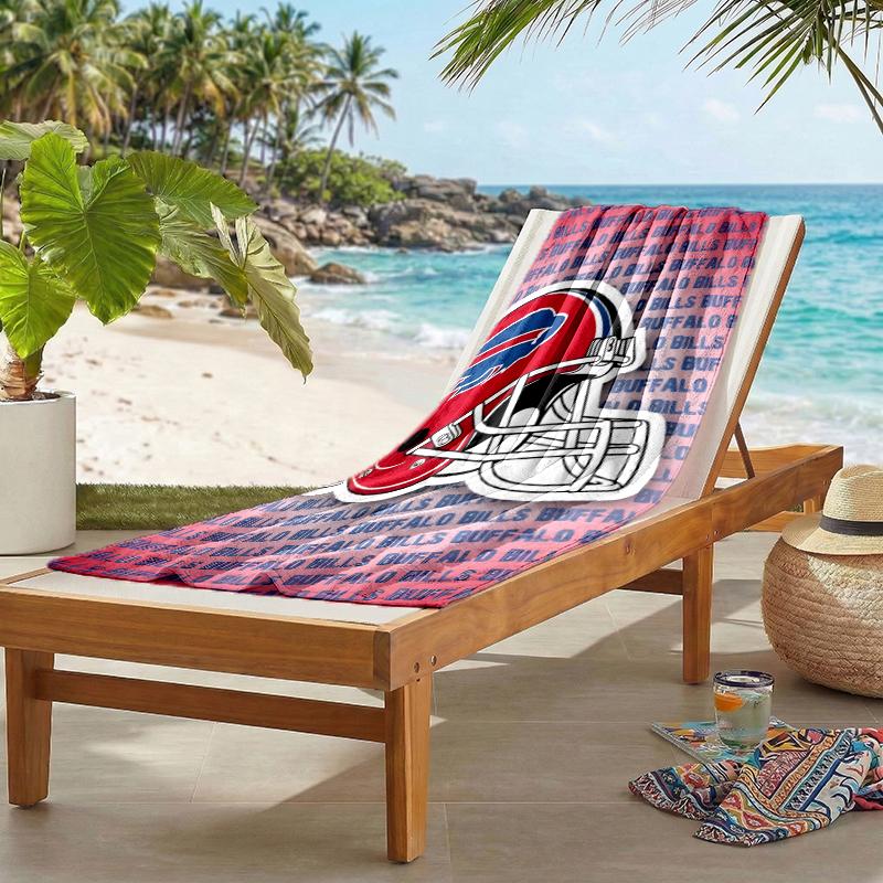 Bills Team Fashion Beach Towel: Ideal for Summer Adventures Soft, Absorbent and Quick Drying Suitable for Swimming and Bathing