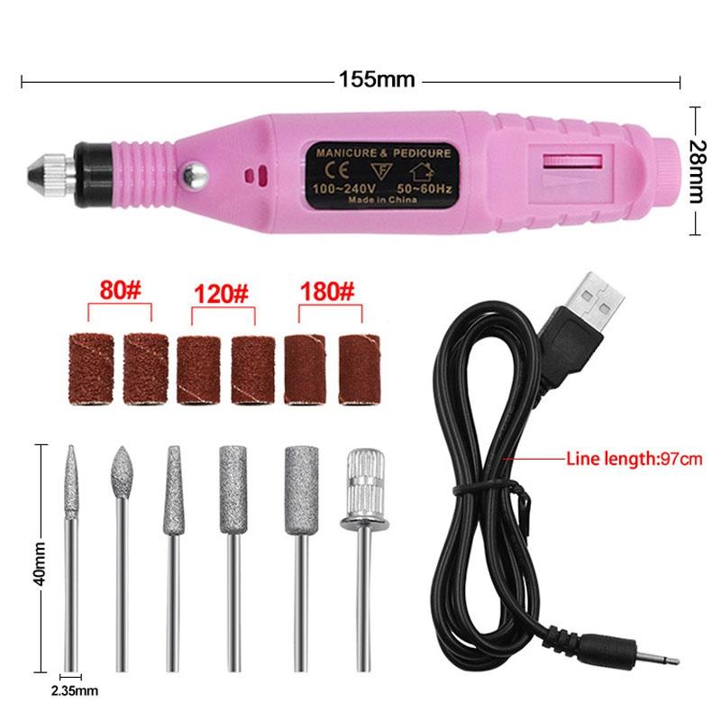 USB Mini Electric Grinding Variable Speed Rotary Tool Kit Drill Bit Engraving Pen for Milling and Polishing Tools