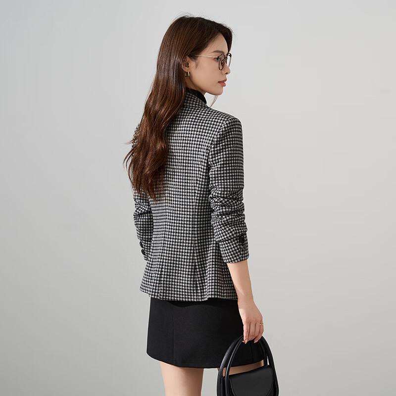 Women's Plaid Blazer Jacket