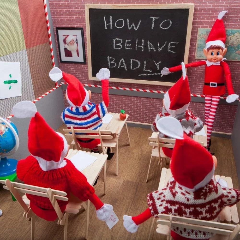 Christmas Elf Doll New Bookshelf Fairy Doll Christmas Doll Mini Toy Elf Dolls for Christmas Ornaments Home Decorations