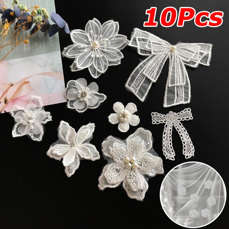 10PCS/Pack Lace Stage Costumes Daily Practicality DIY Creative Durable Repairing Embroidery Patches Clothing Renovation