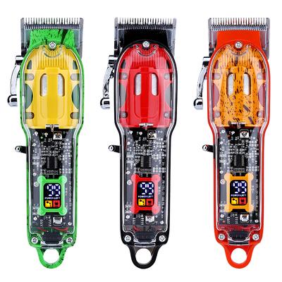 Household Rechargeable Shaving Fully Transparent Electric Hair Clipper for Hair Salon