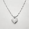 Romantischer Herz-Medaillon-Anhänger zum Öffnen Weiblich Silberfarben Edelstahl Foto-Rahmen Charm Halskette für Frauen Männer Schmuck Geschenk