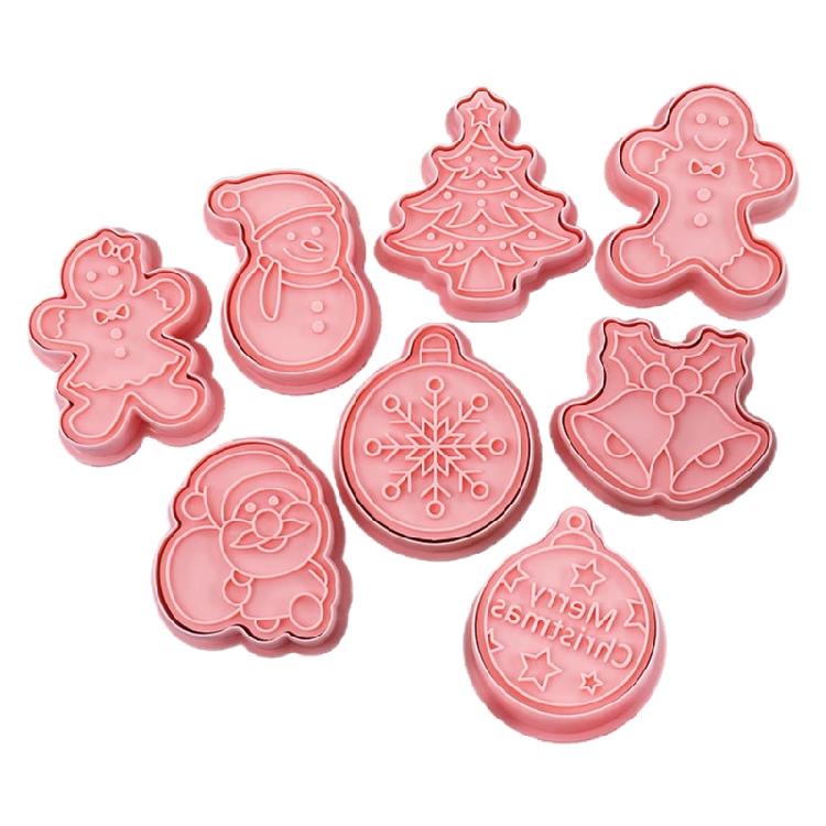 Cookie Cutter 3D Biscuit Mold Plastic Baking Cookie Stamp Cookie Decorating Tool