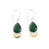 Green Onyx Gemstone 925 Stamped Silver Jewelry Handmade Statement Earrings 1.5" EE-162-15