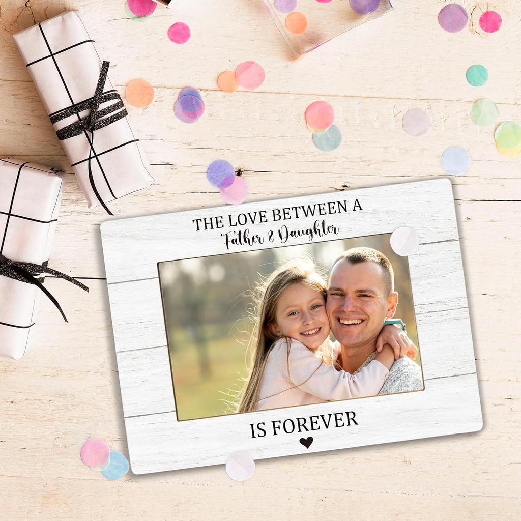 Father and Daughter Picture Frame, Dad Gifts from Daughter, Gifts from Daughter to Dad Photo Frame 4x6,The Love Between Father and Daughter is