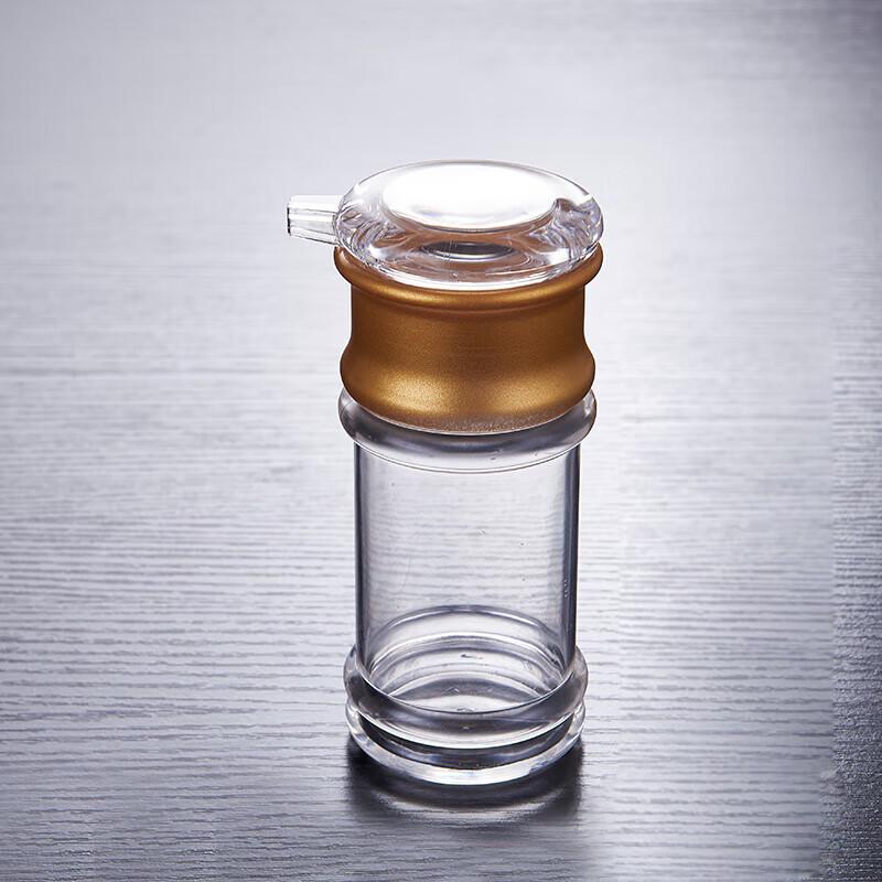 Homeglen Large Gold Acrylic Vinegar Bottles, 2-Pack