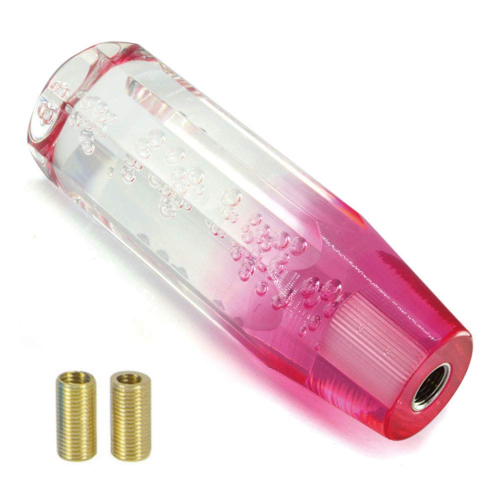 morytrade Shift Knob MT AT Shift Light Truck, Light Tiger, Clear, 5.9 inches (15 cm), Long (Clear x Red)