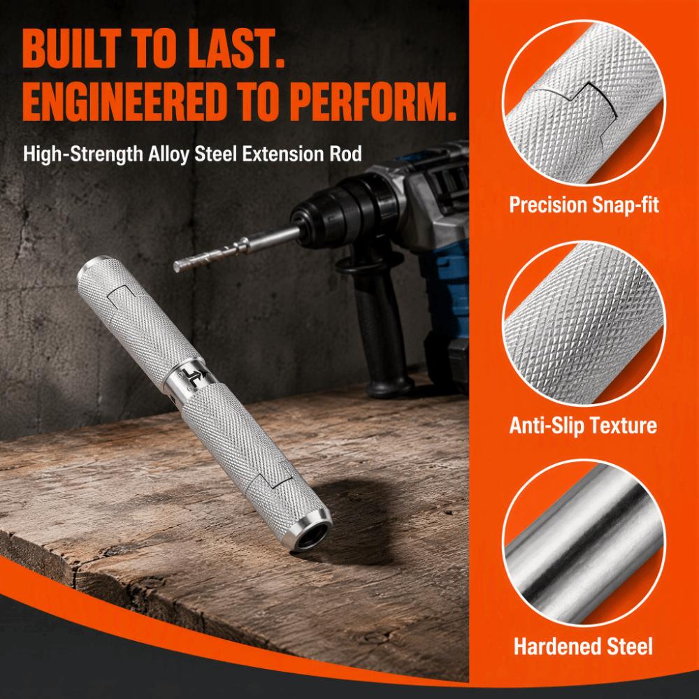 SDS Max Round Shank Adapter Impact Resistance Durable Round Shank Drill Bit Connector No Shaking 5‑Groove Adapter