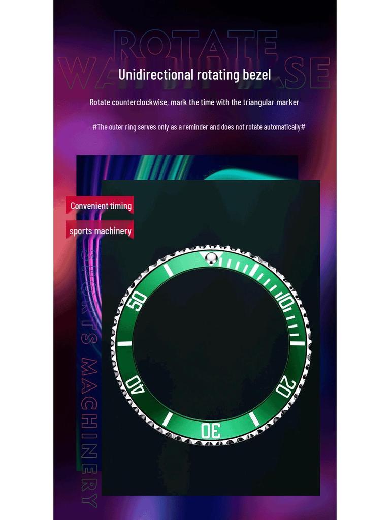 Oliss Green Water Ghost Automatische Leuchtende Wasserdichte Herrenuhr