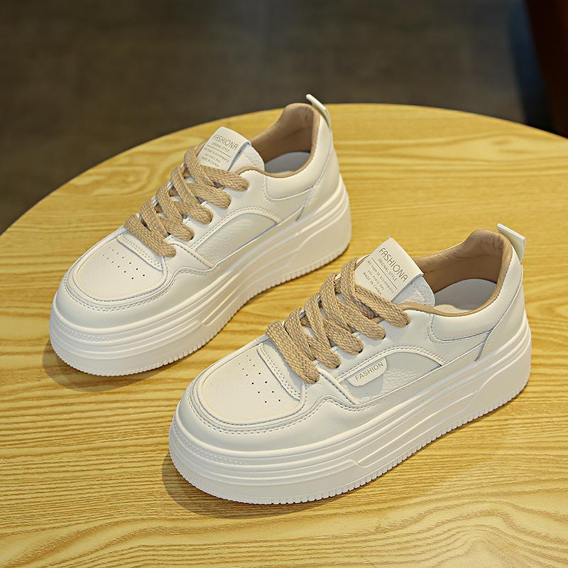 Thick-soled heightening little white shoes women's 2025 spring and autumn new versatile casual board shoes comfortable and non-slip sports women's