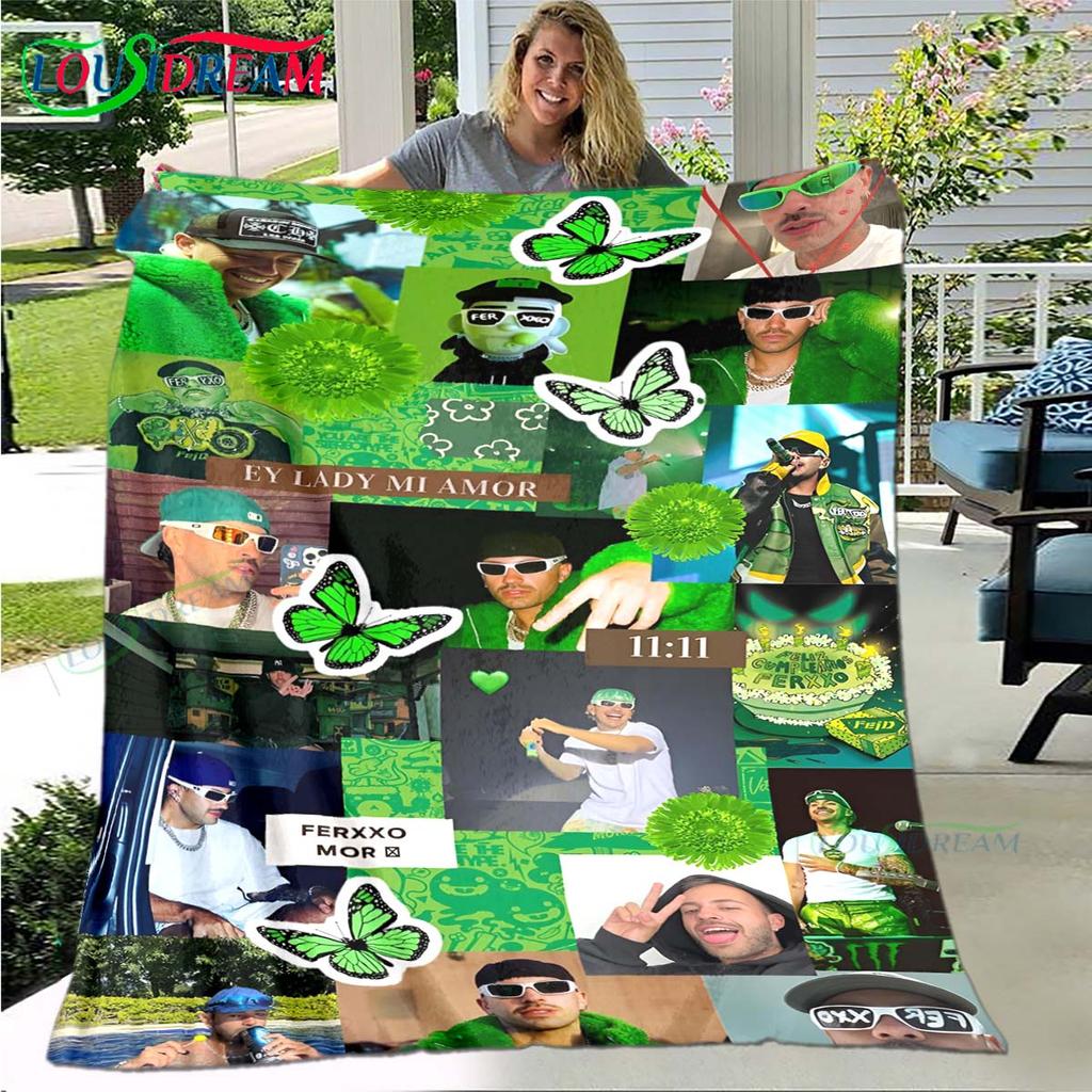 100% Polyester Pop Singer F-Ferxxo Four Seasons Blanket Sofa Cover Travel Bed Plush Blanket Travel Office Break Blanket Gift