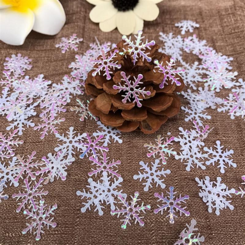 200/300PCS Snowflakes Confetti Decorations for Christmas Winter Confetti Snow Party Wedding Birthday Holiday Party Table Decorations Supplies
