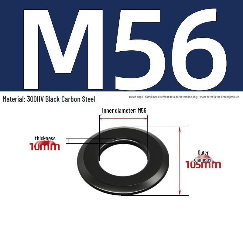 Chamfered Flat Washer 304 Stainless Steel, Blue-White Zinc, Black Zinc, GB97.2, Shim M5 M8 M16