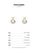 925 Silver Needle French Cross Earrings - Elegant High-End Studs