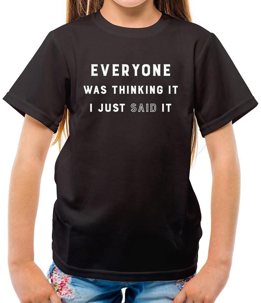 Alle denken es, ich sage es - Kinder T-Shirt - Lustiger Witz Teenager Unhöflich