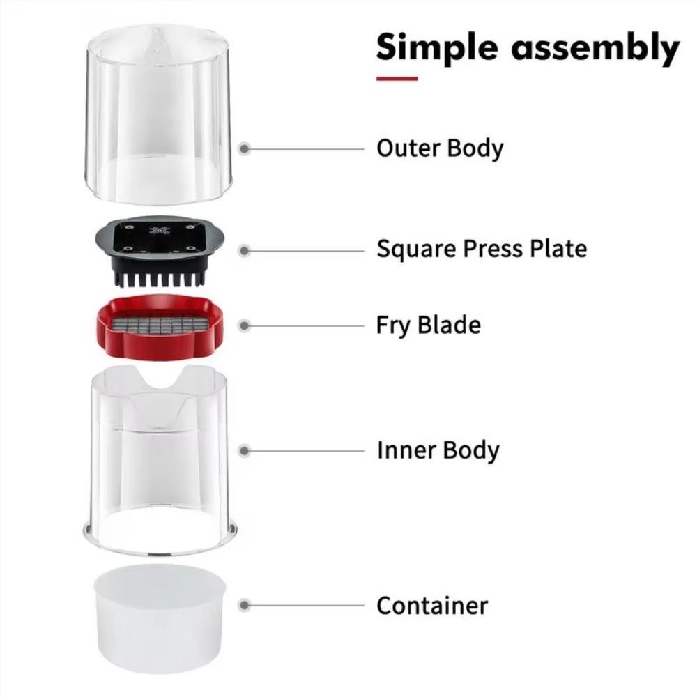 Efficient French Fry Potato Cutter Manual Fruit Cutter Household Vegetable Grid Slicer  Salad