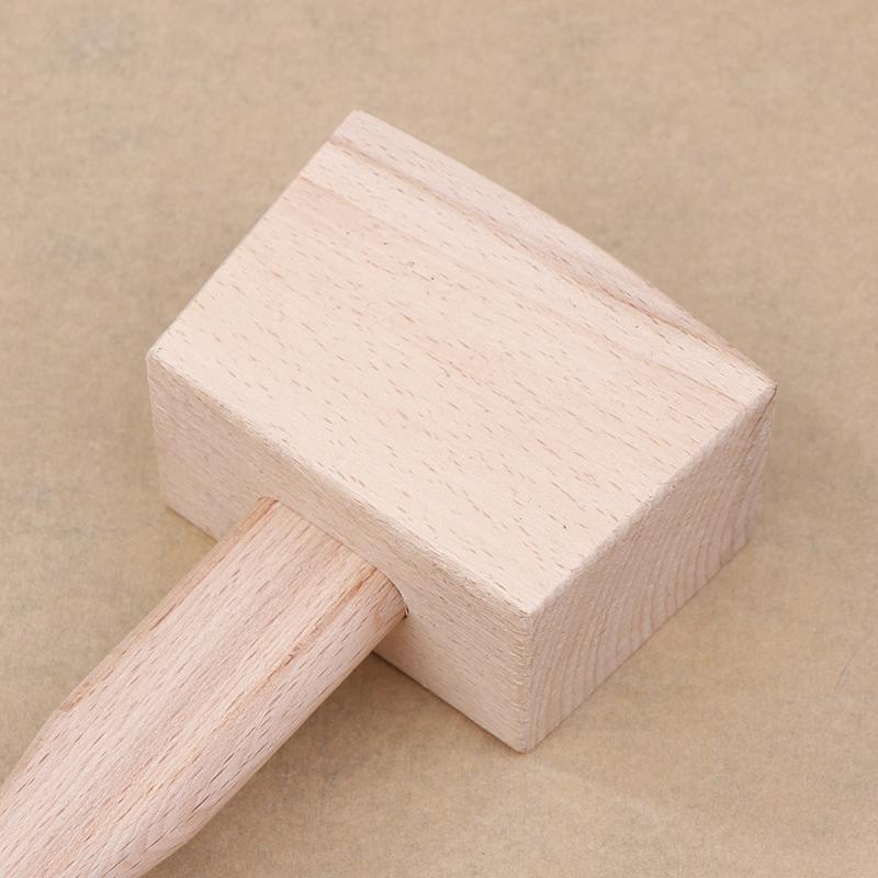 DIY Leder Buche Massivholzbearbeitungshammer Zimmermann Holzbearbeitungshammer Holzhammer Handbetriebene Werkzeuge