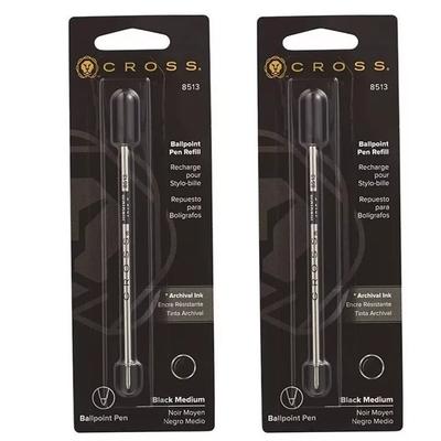 Cross Ballpoint Pen 6 Per Medium 8513 Refills, Box, Black, Point,