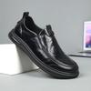 Autumn 2025 Men's Versatile Slip-on Business Casual Loafers with Thick Soles