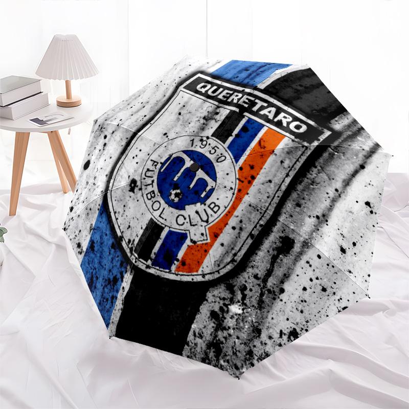 Club Deportivo Guadalajara (Chivas) pattern, automatic folding umbrella, portable and foldable design, 8 ribs, a Christmas or birthday gift.
